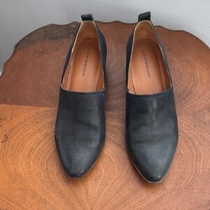 Lucky Brand Black Leather Slip-On Shoes
